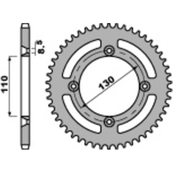 PBR Standard Stahlriztel vorne 249 - 420