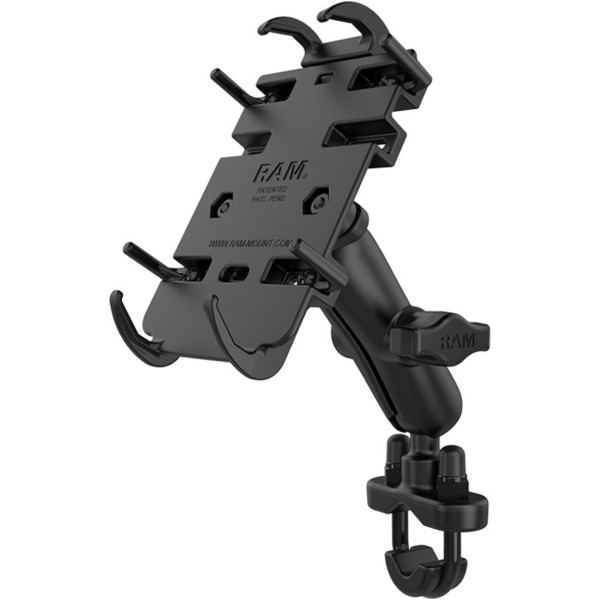 RAM MOUNTS Quick-Grip Medium Arm Phone Holder Handlebar U-Bolt Base