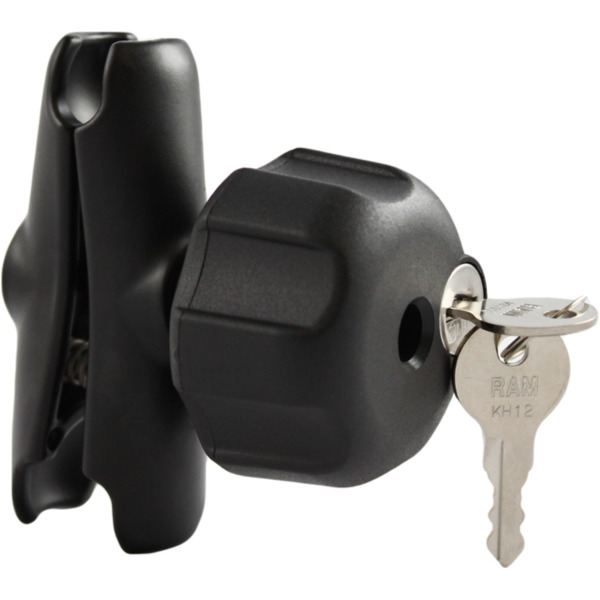 RAM MOUNTS Double Socket Medium Arm - With Key Lock Knob