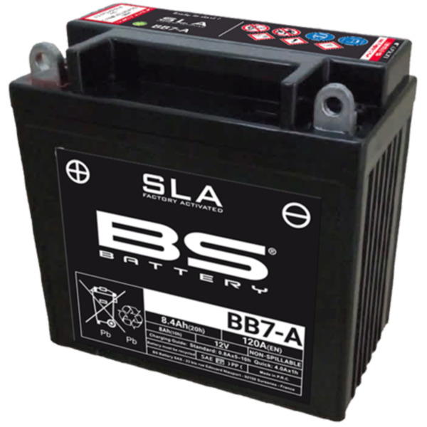 BS BATTERY Battery Conventional with Acid Pack - BB7-A