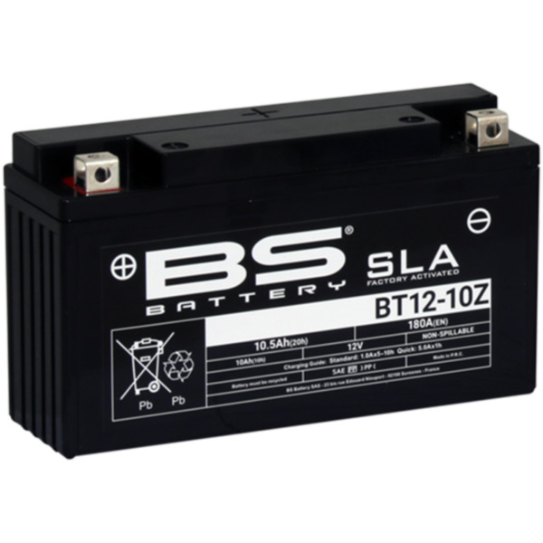 BS BATTERY für: AGM SLA vorgeladen – wartungsfrei - BT12-10Z für Zontes 310T, 310V, 310X