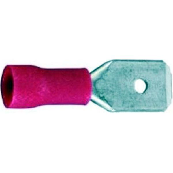 Spade connector male red 0.25-1.0
