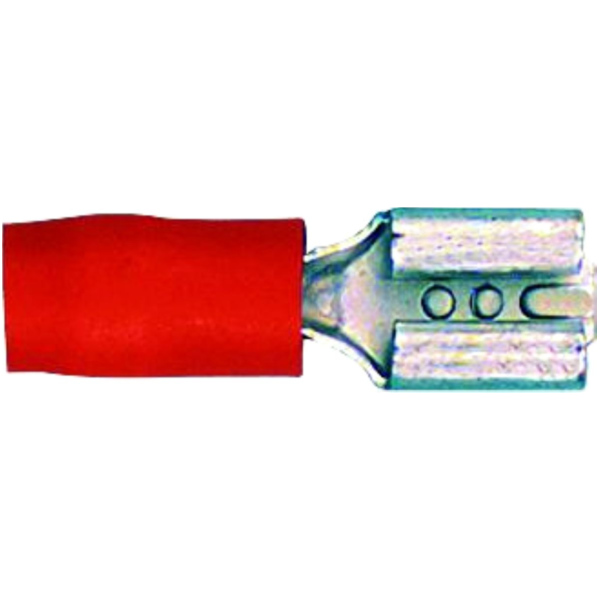 Spade connector female red -1.0