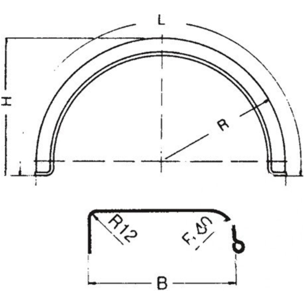 Kotflügel Anhänger PVC