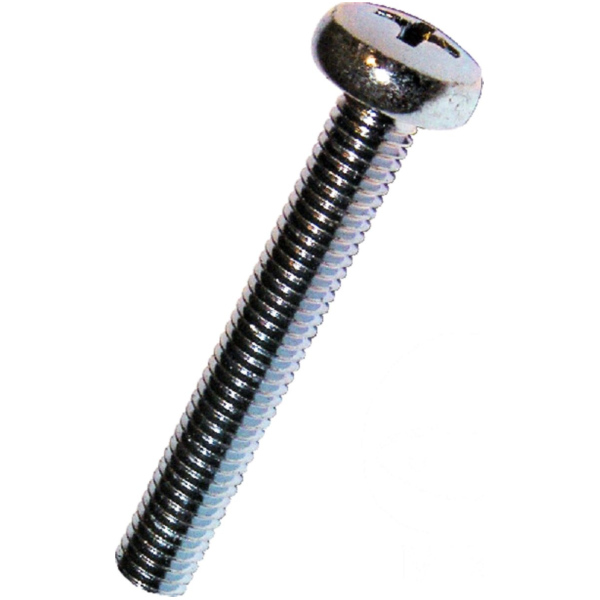 Screw pan-head m5x40 din7985 plated steel