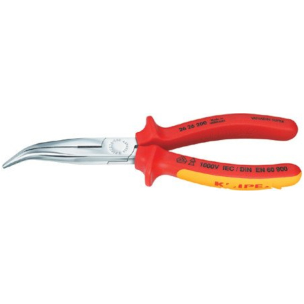 Flachrundzange gebogen 200VDE