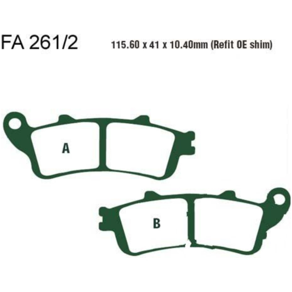 Brake pads sintered hh ebc FA2612HH
