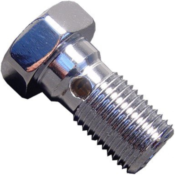 Banjo bolt single m10x1.00 chrome