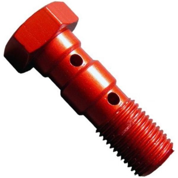 Banjo bolt double m10x1.00 red