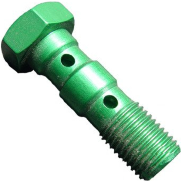 Banjo bolt double m10x1.00 green