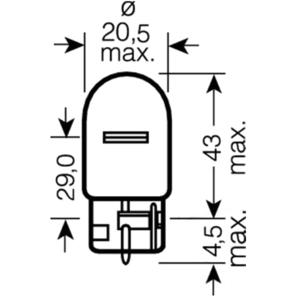 Lampe 12V21W W3X16D gelb_1