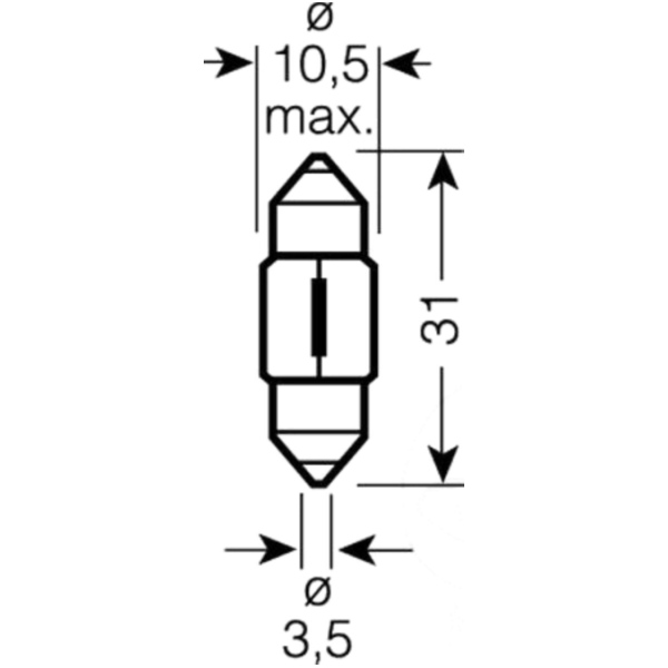 Bulb 12v10w sv8.5-8 festoon_1