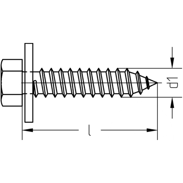 Blechschraube 6.3X16 verzinkt 6901_1