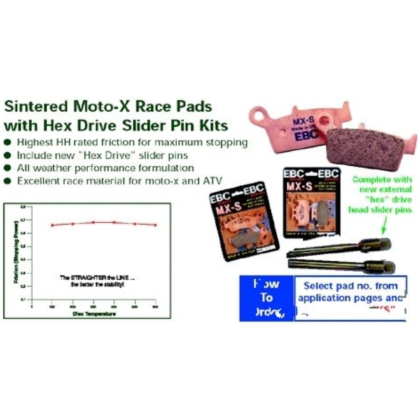 Brake pads sintered mx-s ebc MXS185