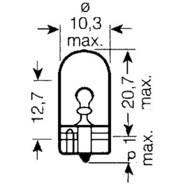 Bulb 12v5w w2.1x9.5d 2825_2