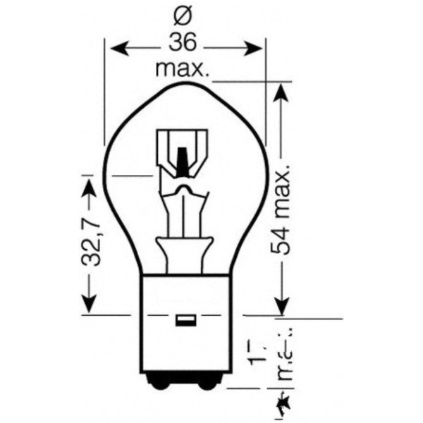 Jmp bilux bulb 12v 35/35w fitting for Yamaha XT  125 7401F 2007, 10 PS, 7,3 kw