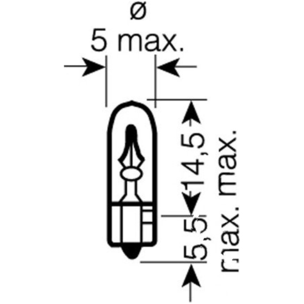 Bulb 12v2.3w w2x4.6d glass_1