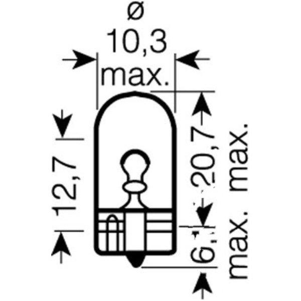 Bulb 12v5w w2.1x9.5d 2825ULT_1