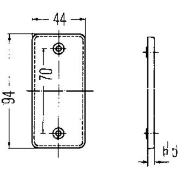 Rückstrahler eckig gelb 8RA003326011_1