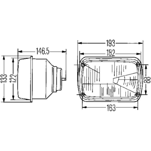 Rectangular head lamp h4_2