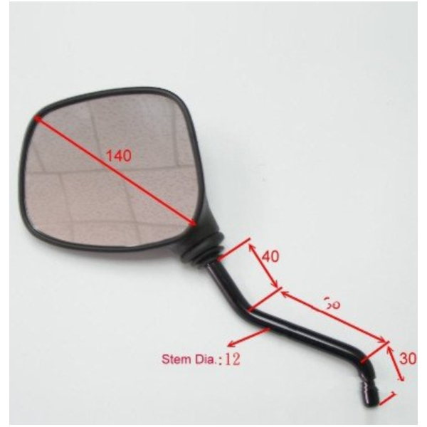 Mirror black jmp BA19A0011BR