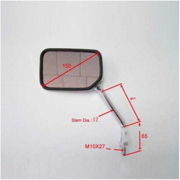 Mirror chrome jmp fitting for Honda CBF  600 PC38G 2007, 34 PS, 25 kw