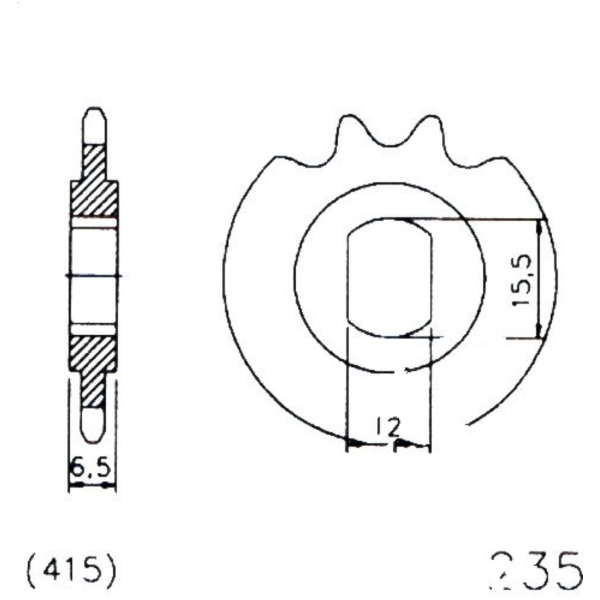 Front sprocket 11tooth pitch 415 20023511