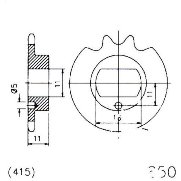Front sprocket 11tooth pitch 415 20085011