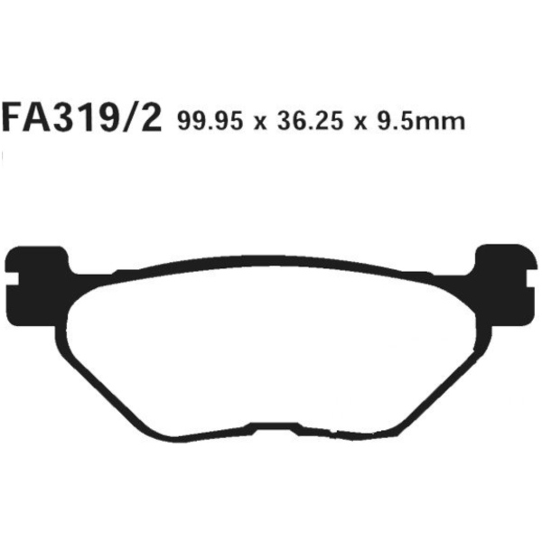 Bremsbeläge Bremsklotz Sinter HH EBC FA3192HH passend für Yamaha FJR ABS Elektronisches Fahrwerk 1300 RP286 2017, 146,2 PS, 107,5 kw