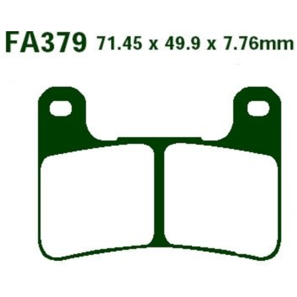 Brake pads sintered hh ebc FA379HH fitting for Kawasaki Z  1000 ZRT00DDA 2012, 138 PS, 101,5 kw