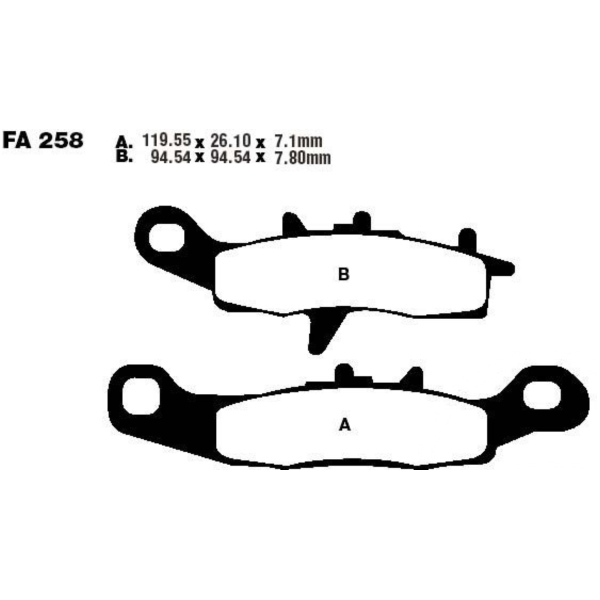 Brake pads std ebc FA258TT