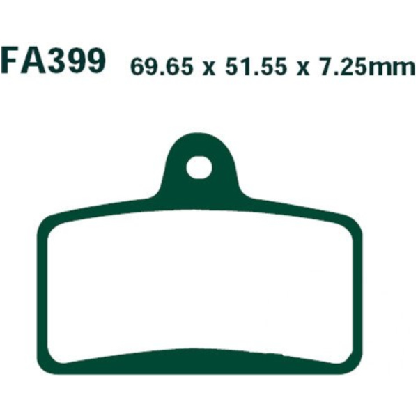 Bremsbeläge Bremsklotz Standard EBC FA399 passend für Motorhispania RX  50  2014, 2 PS, 1,5 kw