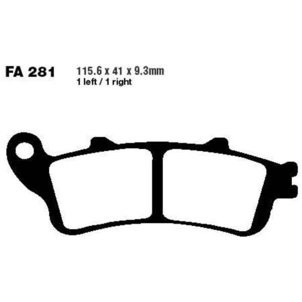 Brake pads scooter ebc SFA281