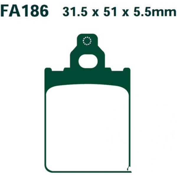 Brake pads scooter ebc SFA186 fitting for Piaggio SKR SkipperKat 125 CSM1T 1995, 13,6 PS, 10 kw