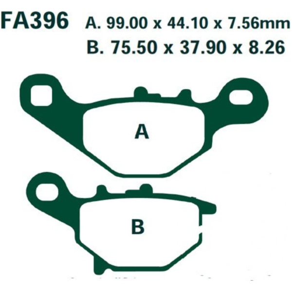 Brake pads scooter sintered hh ebc SFA396HH