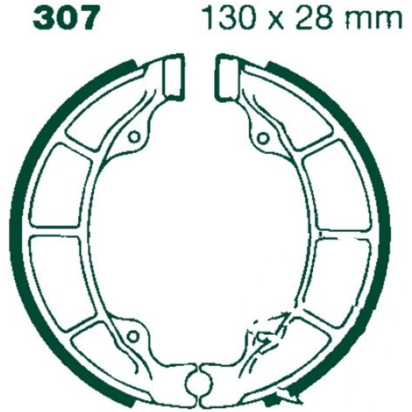 Brake shoes rear with springs ebc H307 fitting for CAN-AM DS International 90  2012, 