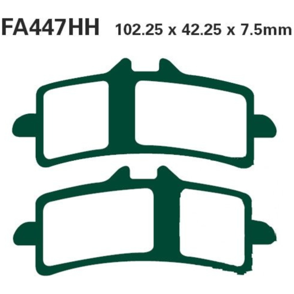 Brake pads sintered gpfax ebc GPFAX447HH fitting for Suzuki GSX-R  600 C31111 2013, 125 PS, 92 kw