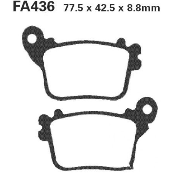 Brake pads std ebc FA436 fitting for Suzuki GSX-R  600 C32111 2013, 106 PS 78 kw