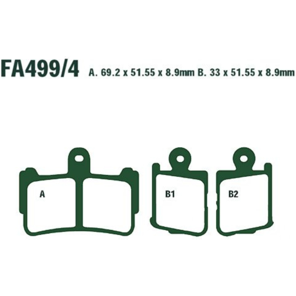 Brake pads sintered hh ebc FA4994HH