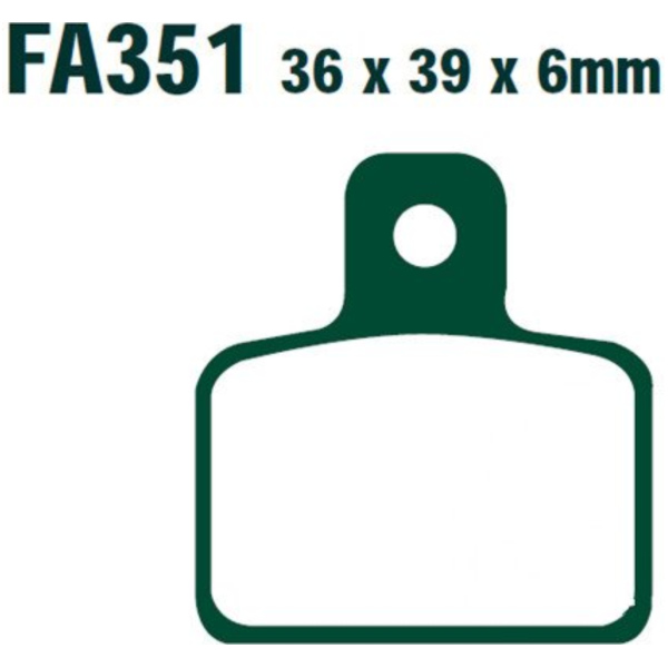 Brake pads std ebc FA351TT fitting for Gas Gas TXT Rookie 80  2012, 