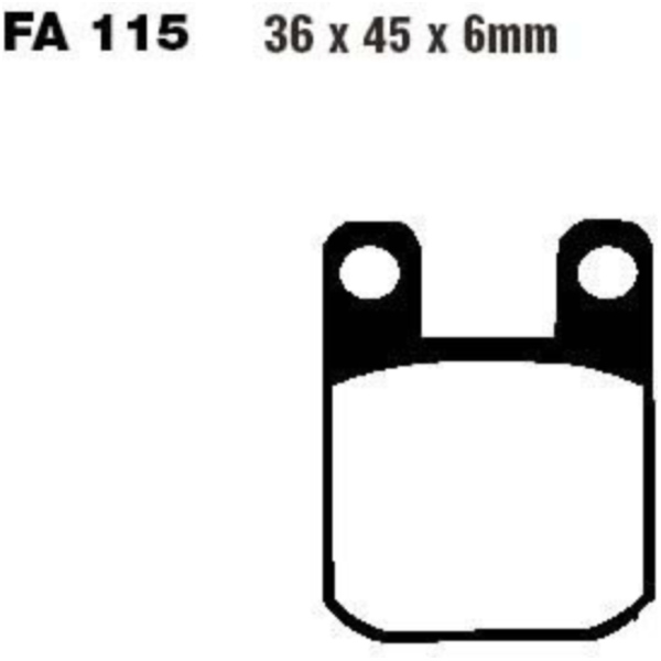 Brake pads scooter ebc SFA115 fitting for Peugeot Vivacity  100 VGA S2ACL 2005, 8,7 PS, 6,4 kw