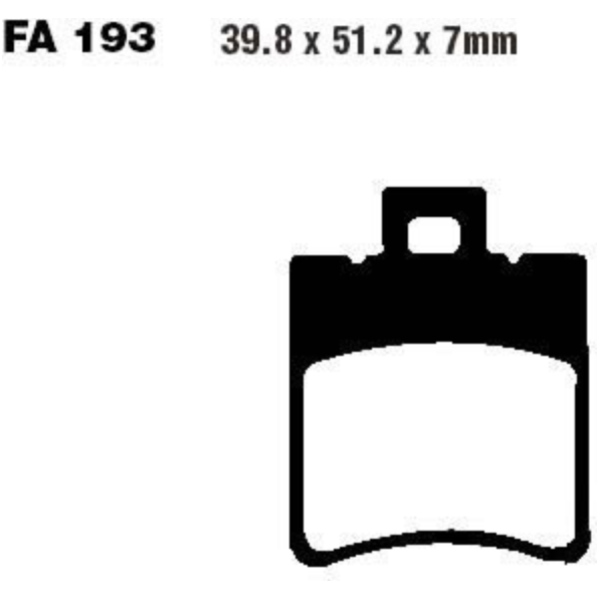 Brake pads scooter sintered hh ebc SFA193HH fitting for Aprilia SR Racing 50 RLA10 2000, 3,5 PS, 2,5 kw