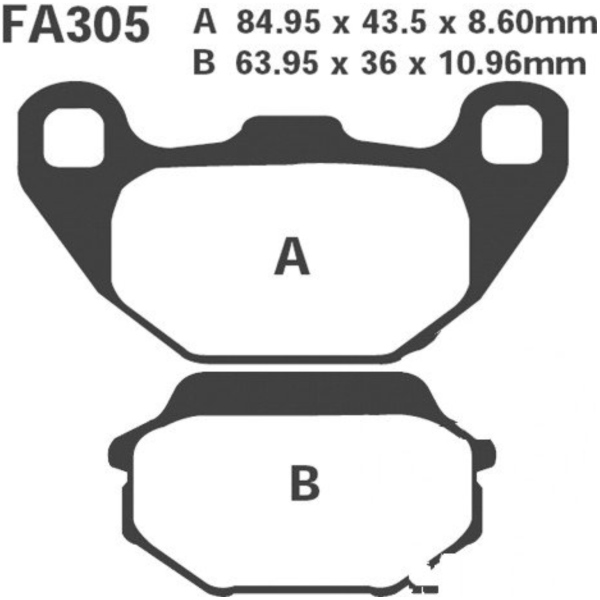 Brake pads scooter sintered hh ebc SFA305HH