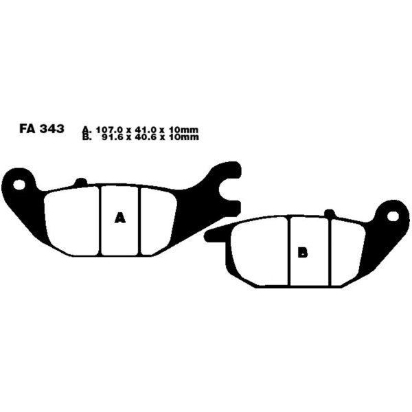 Bremsbeläge Bremsklotz Standard EBC FA343