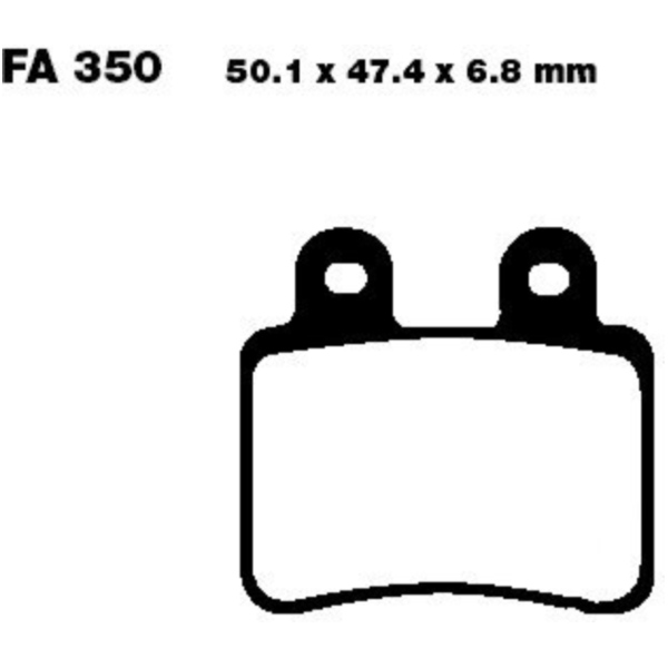 Brake pads std ebc FA350 fitting for Derbi Senda  125 SC1B1A 2007, 11,4 PS, 8,4 kw