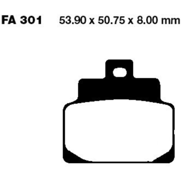 Brake pads carbon scooter ebc SFAC301 fitting for Aprilia SR Racing 125 PXA00 2000, 13,3 PS, 9,8 kw