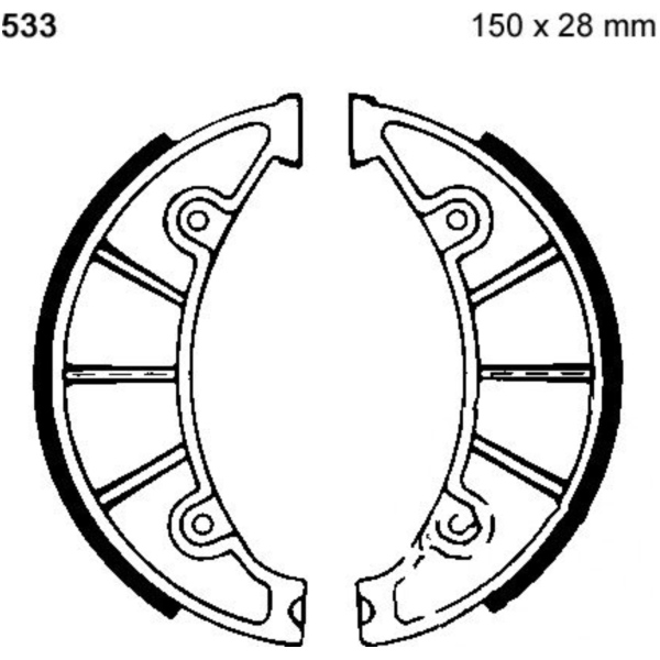 Bremsbacken mit Feder EBC Y533
