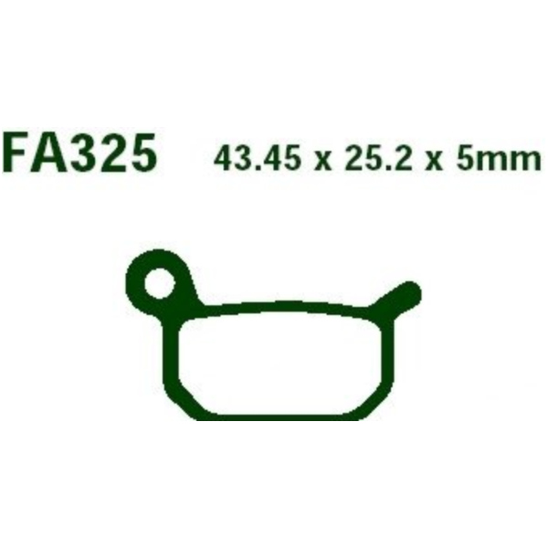 Bremsbeläge Bremsklotz Standard EBC FA325TT passend für KTM SX  50  2008, 11 PS, 8,1 kw