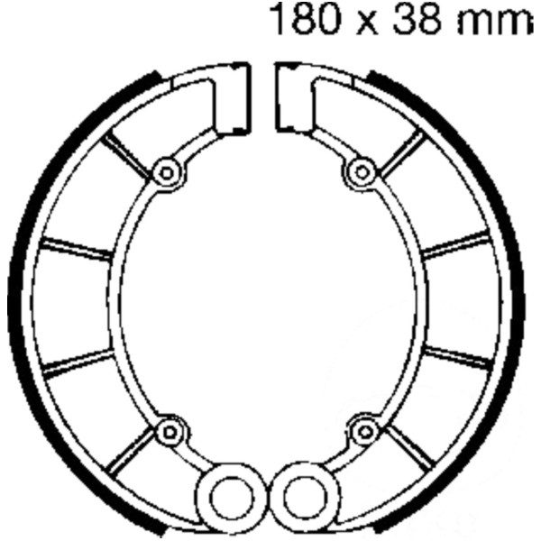 Brake shoes inc springs ebc H320