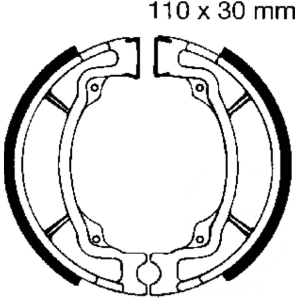 Brake shoes inc springs ebc S603 fitting for Kawasaki KLX  110 LX110AADA 2005, 6,3 PS, 4,6 kw